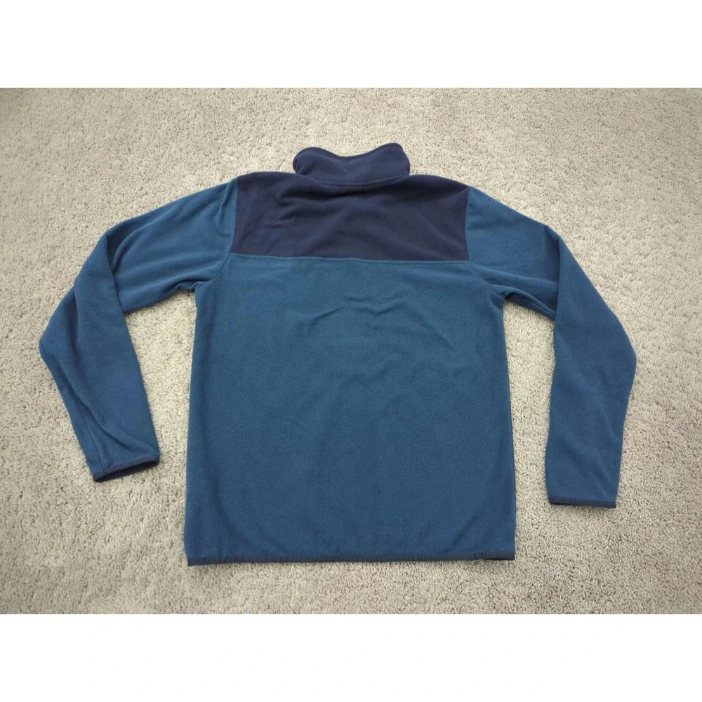 The North Face Pullover Mens M Blue 1/4 Zip‎ Logo Fleece Glacier Outdoor